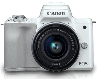 Canon-EOS M50 Mirrorless Camera- slant left with flash_ smartpric.com
